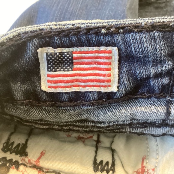 True Religion Made in USA Billy Pick Stitch Flap Pocket Jeans - Blue - 32 - Picture 11 of 12